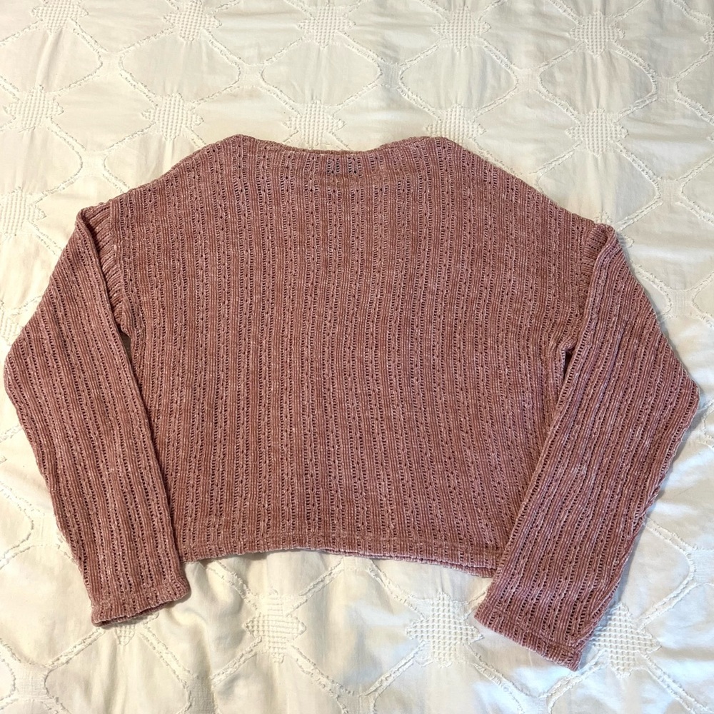 pink hollister knit long sleeve sweater - Picture 3 of 3